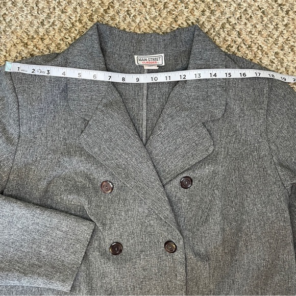 Vintage Main Street Classics Double-Breasted Suit Jacket - Gray - Picture 10 of 12
